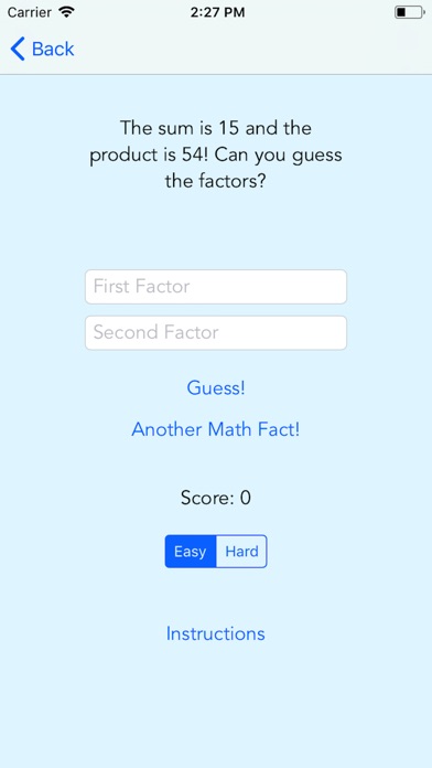 Guess My Factors screenshot 2