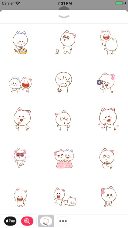 Cute Kitty Pinky Stickers