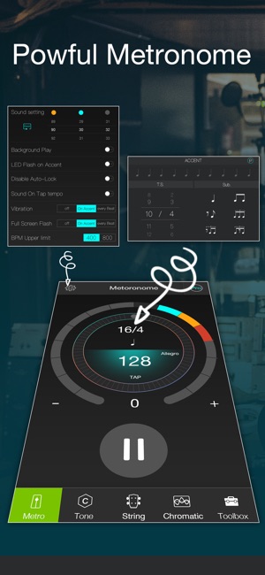 全能校音器 - 專業調音器加節拍器(圖2)-速報App