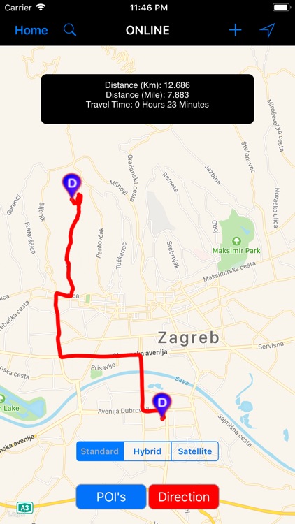 Zagreb (Croatia) – Travel Map