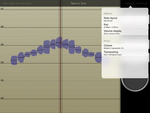 Tartini in Tune screenshot 2