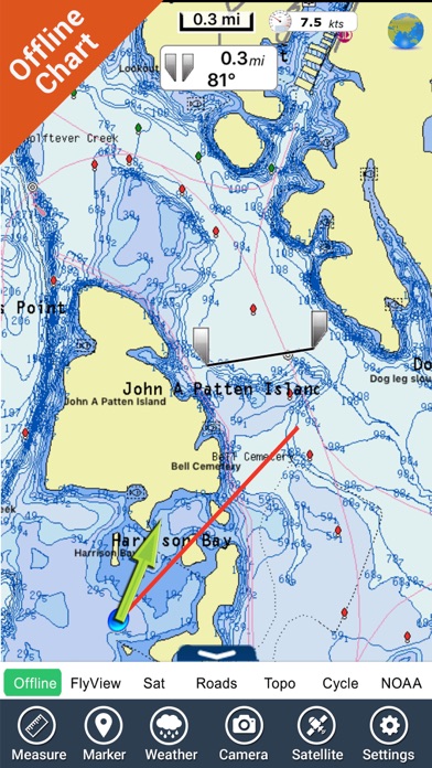 Chickamauga Lake Tennessee HD GPS fishing charts screenshot 3