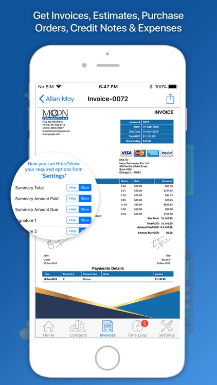 Moon Invoice – Easy Invoicing screenshot-0