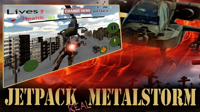 Jetpack Real Metal Storm - 三维疯狂的冒险装甲战直升机(圖1)-速報App