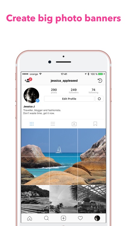 Photo Grid Split - tiles grid for profile page