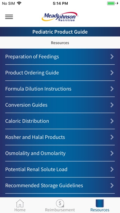 MJN Pediatric Product Guide screenshot 2