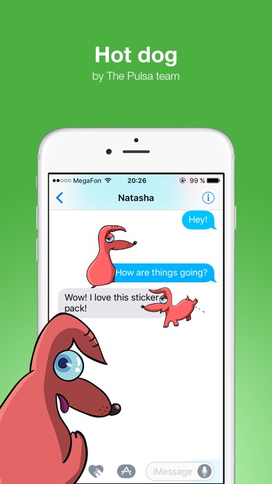 Hot Dog - Cute stickersのスクリーンショット1 Hot Dog - Cute stickersのスクリーンショット1