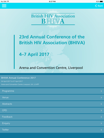 BHIVA Conferences screenshot 3