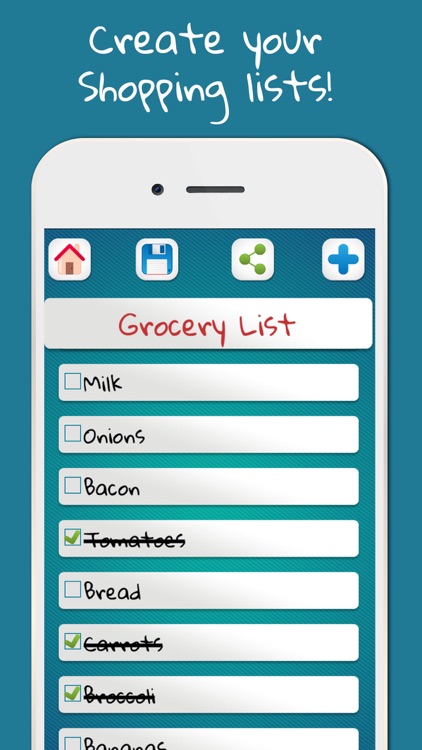 Grocery lists to not forget