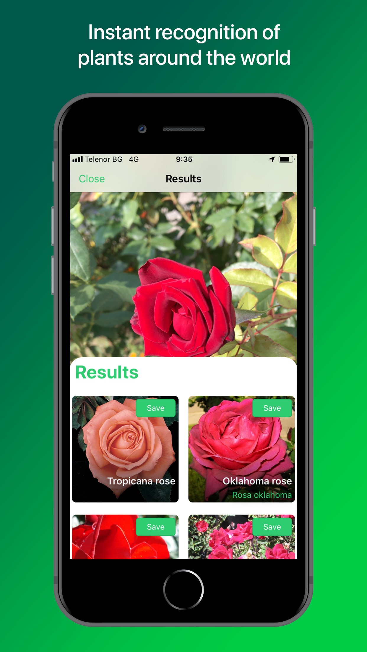 Screenshot do app PlantSnap Identificador Planta