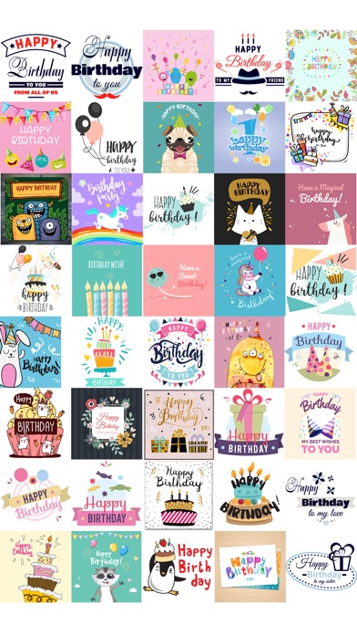Happy Birthday Emoji Stickers screenshot 2