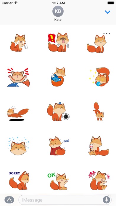Lovely Baby Fox Sticker screenshot 2