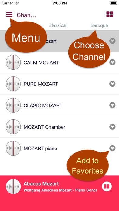 Mozart classic music radio FM screenshot 2