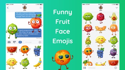 Funny Fruit Emojis Sticker App screenshot 3