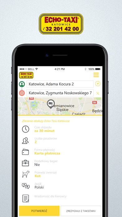 Echo Taxi Katowice screenshot 3