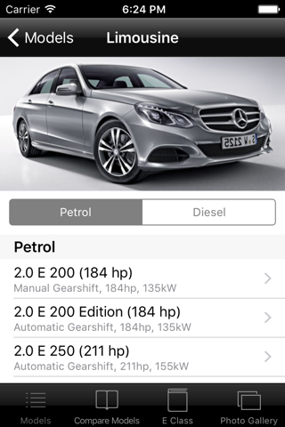 CarSpecs MBZ E-Class 2013 screenshot 2