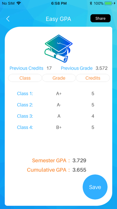 Easy GPA Calculator screenshot 3