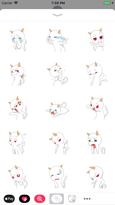 White Evil Animated Stickers screenshot 2