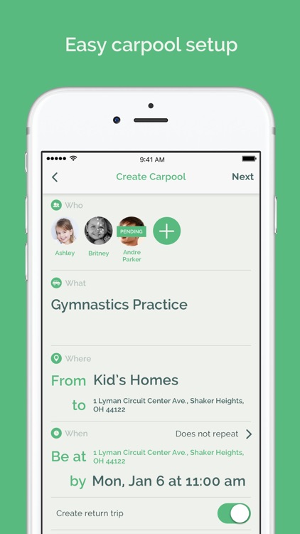 GoKid Carpool Organizer