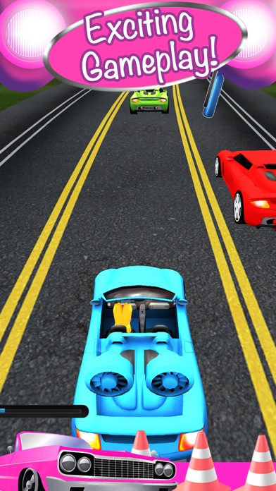 Screenshots of 3D Girl Convertible Car Racing Game With Cute Girly Cars And Fun Race Games FREE for iPhone