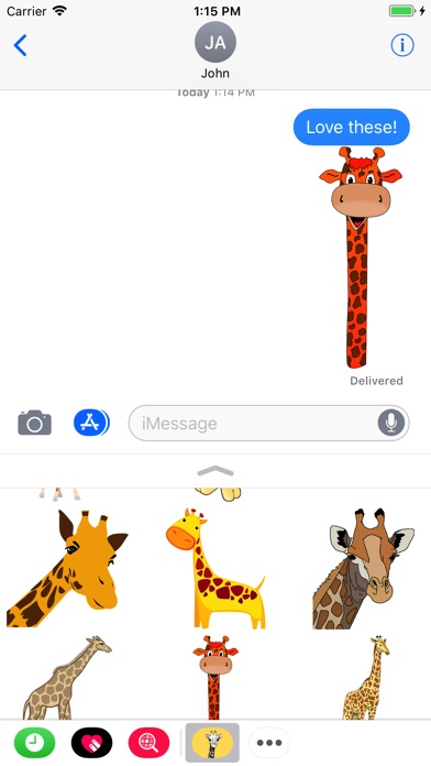 Incredible Giraffe Stickers screenshot 2