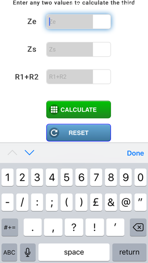 R1+R2 Zs Ze Calculator(圖2)-速報App