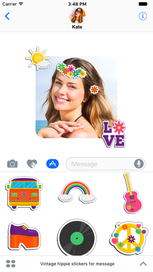 Vintage hippie stickers for message(圖1)-速報App