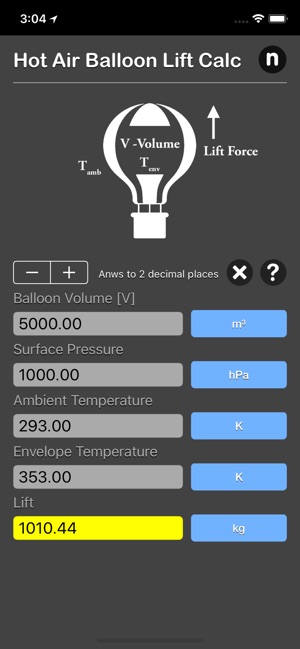 Hot Air Balloon Lift Calc(圖1)-速報App