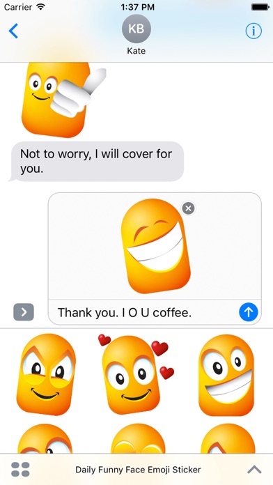 Daily Funny Face Emoji Sticker screenshot 4