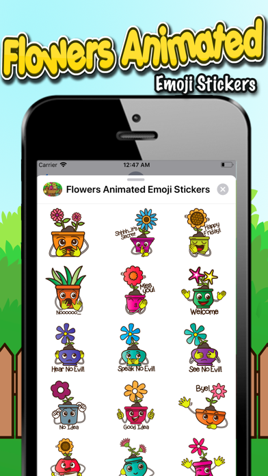 Flowers Animated Emoji Sticker screenshot 3