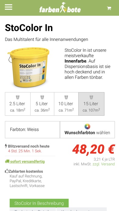 farbenbote - Sto Onlinehändler screenshot 2