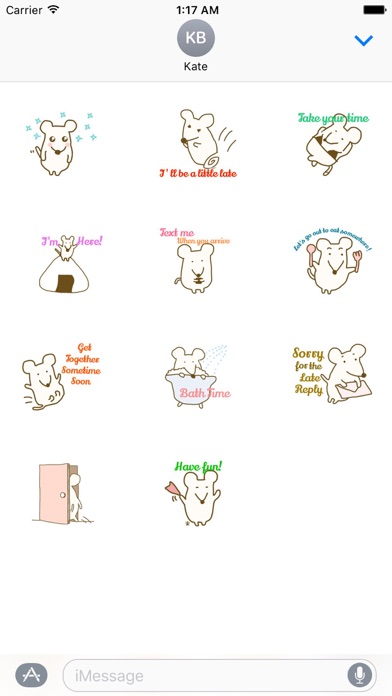 Cute White Mouse Stickers screenshot 3
