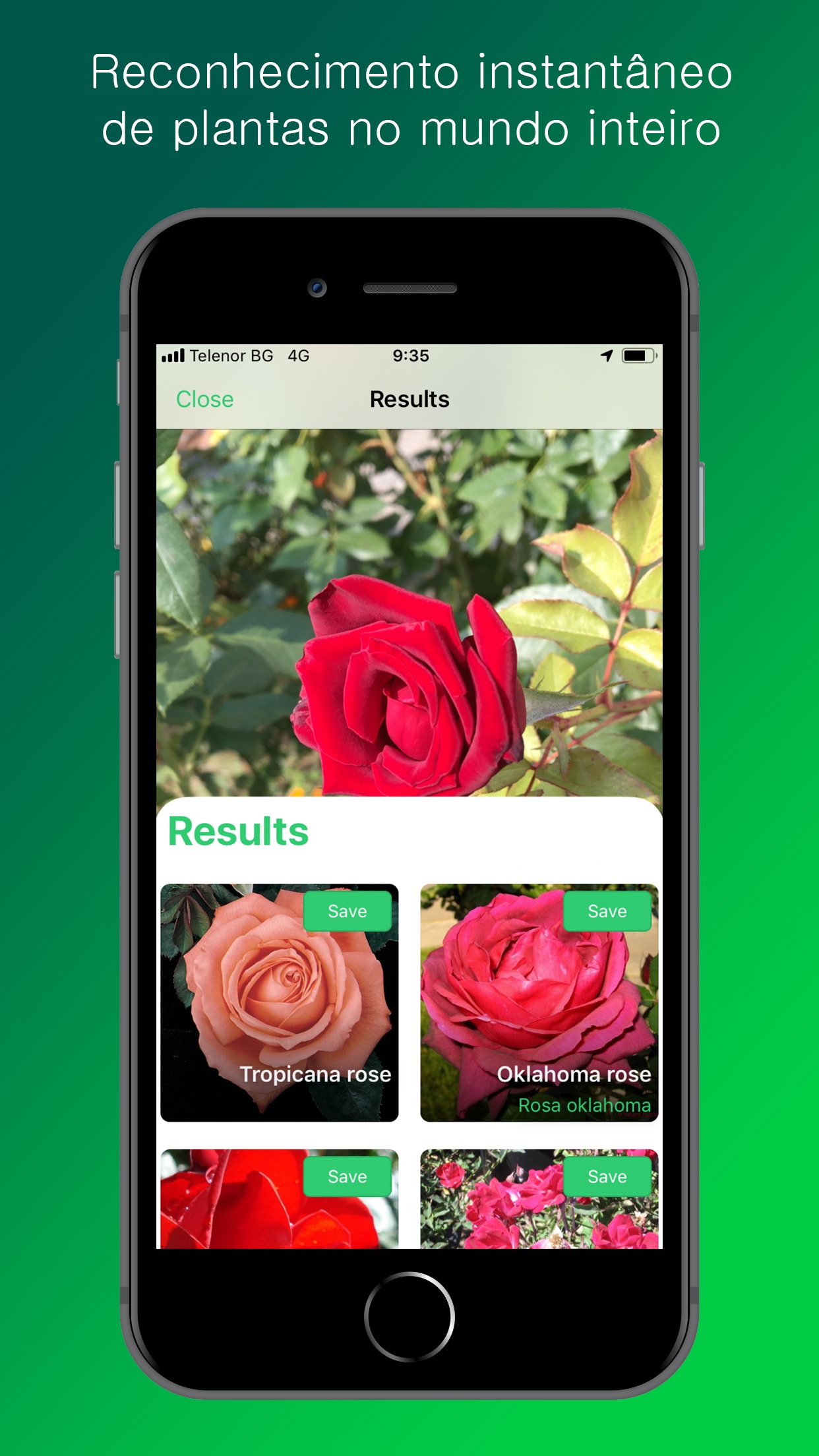 Screenshot do app PlantSnap Pro: Identify Plants