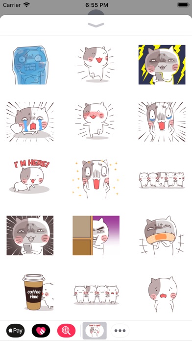 White Kitty Animated Stickers screenshot 2