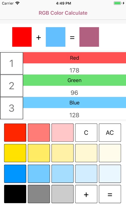 RGB Color Calculate