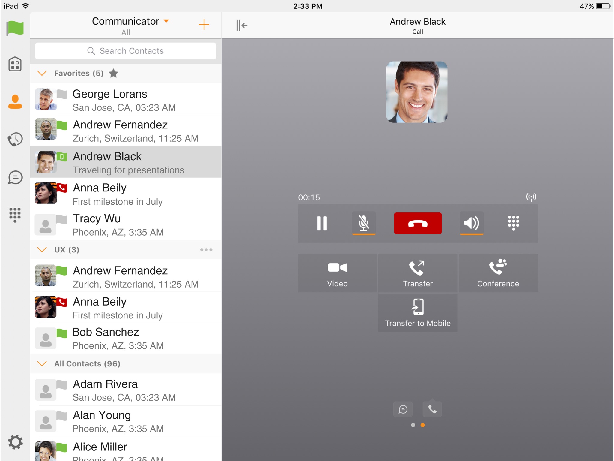 UC-One Comm NPS for iPad screenshot 3
