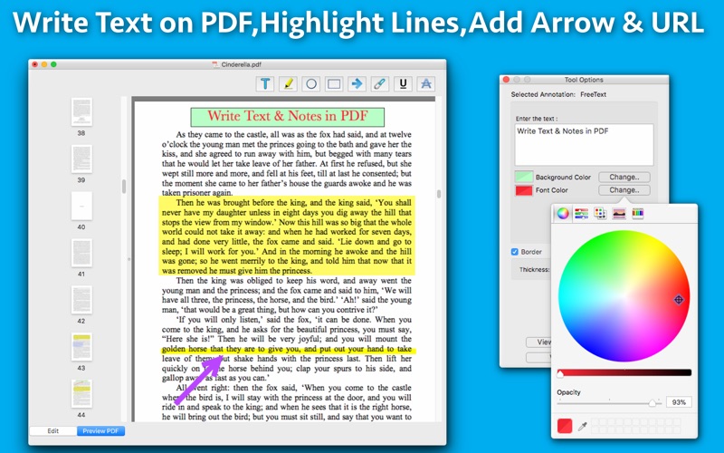 Preview for mac underlining text when highlight text selected formatting