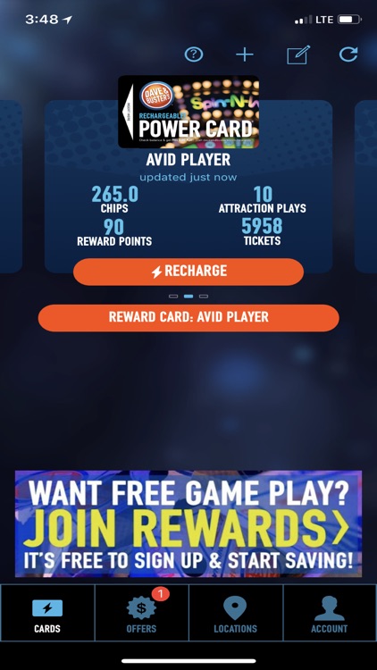 Dave & Buster’s Charger