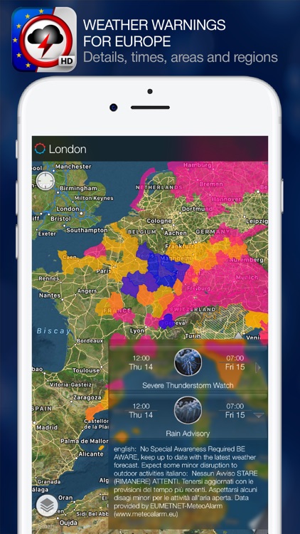 Weather Alert Map Europe