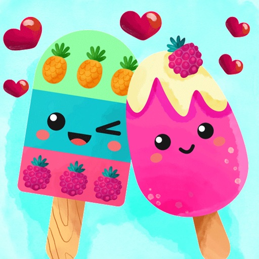 Ice Cream and Popsicle Emoji - Summer Treats icon