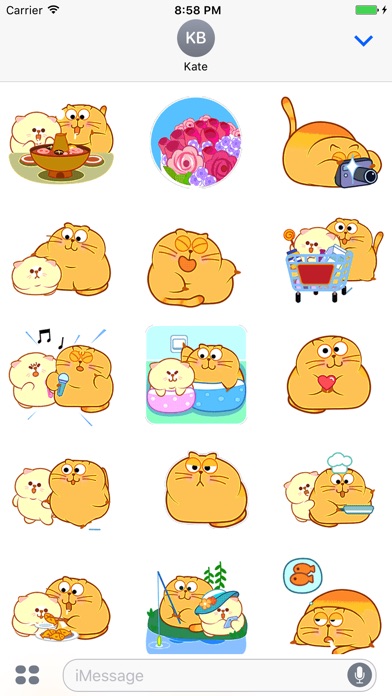 Animated Fat Cat Stickers screenshot 2