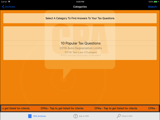 ASK A CPA Tax Answers Free screenshot