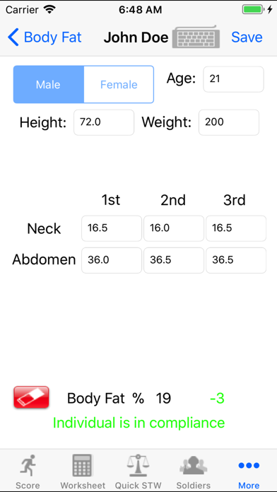 Army Fitness Apft Calculator review screenshots