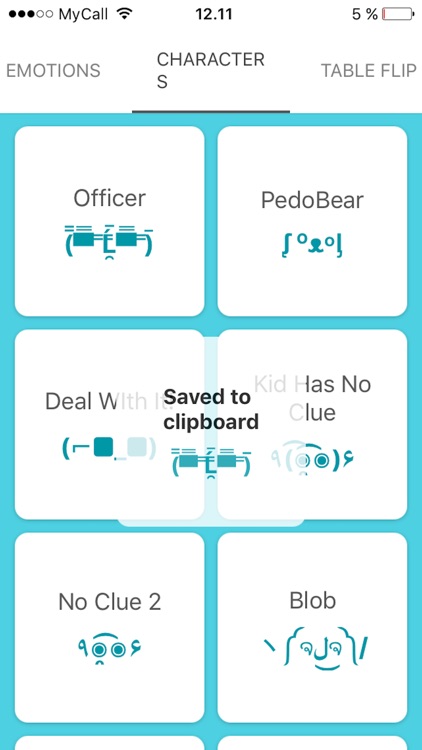 Emoji ASCII Keyboard