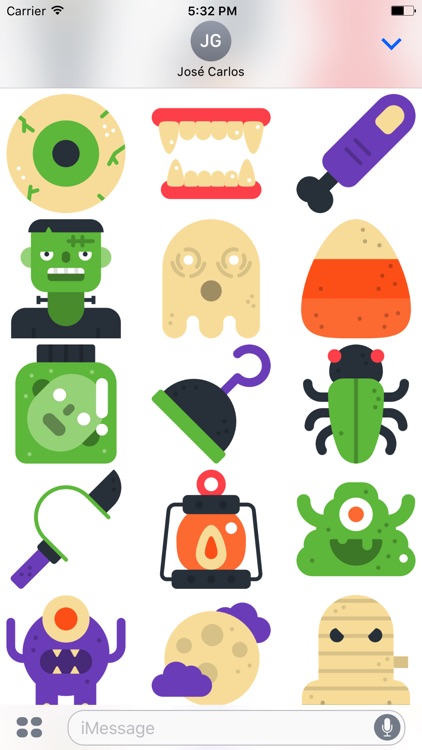 Halloween Flat Sticker Pack for iMessage