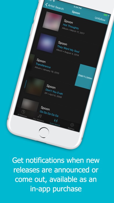 Numu - New Music Tracker screenshot 4