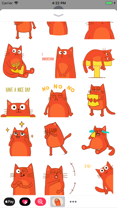 Red Cat Animated Stickers screenshot 2