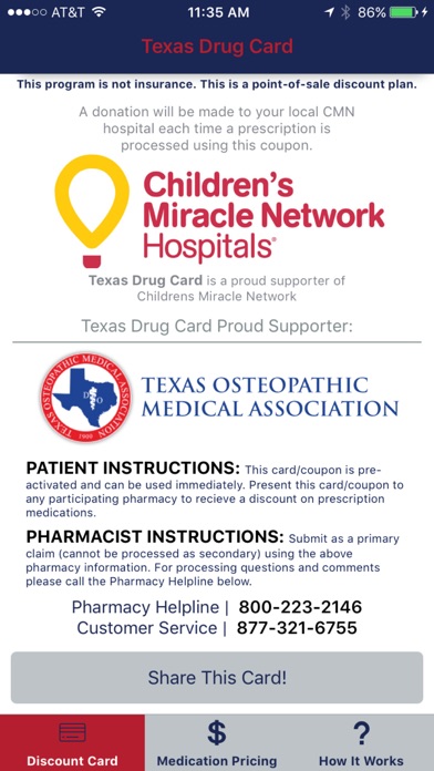 Texas Drug Card screenshot 2