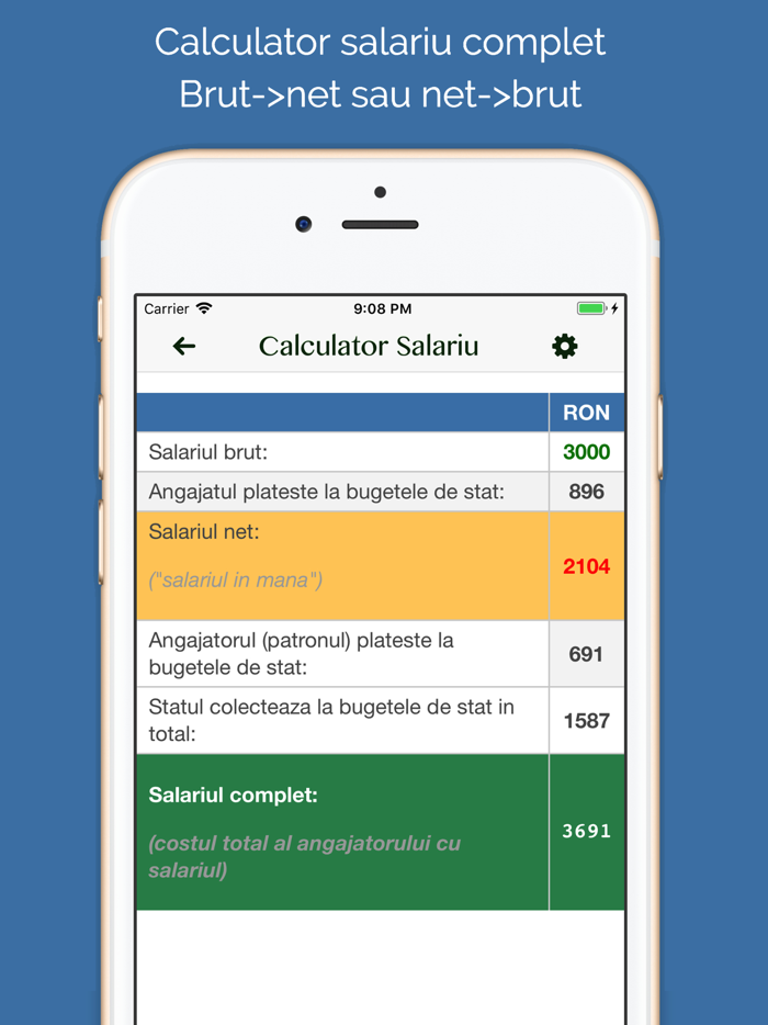 Money.ron - curs BNR, salarii