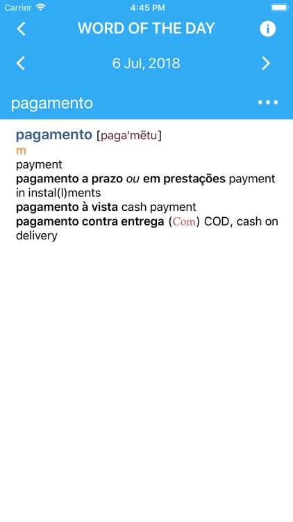 Collins Portuguese Dictionary screenshot-3